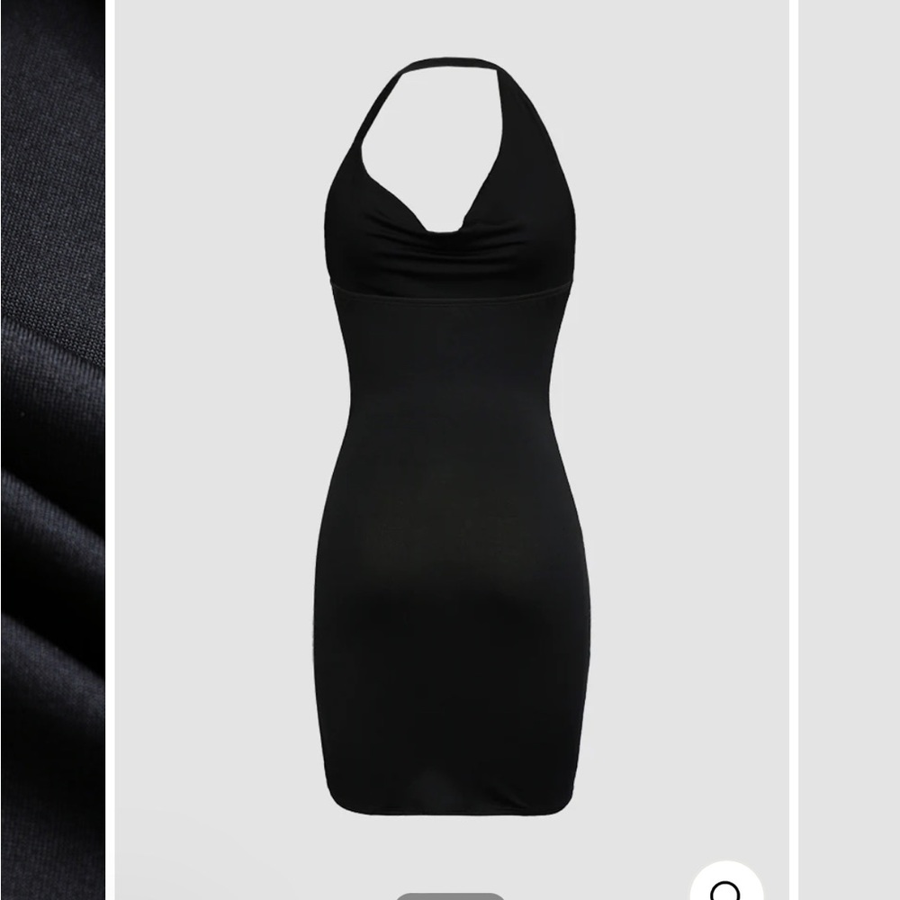 Halter Neck Tie Front Mini Dress